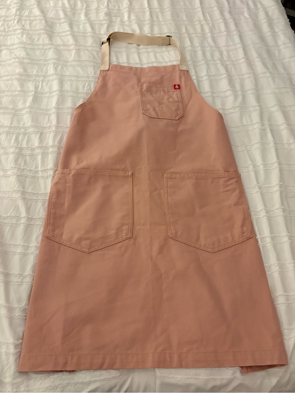 hedley&bennett - Dusty Pink Cotton Apron with Pocket and Adjustable Strap